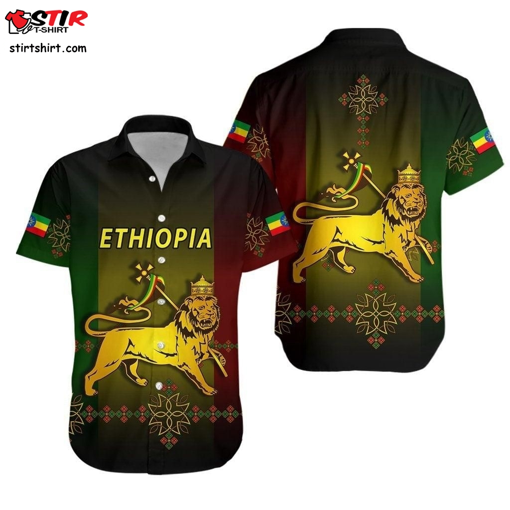 Ethiopia Hawaiian Shirt Lt13  Trader Joe's 