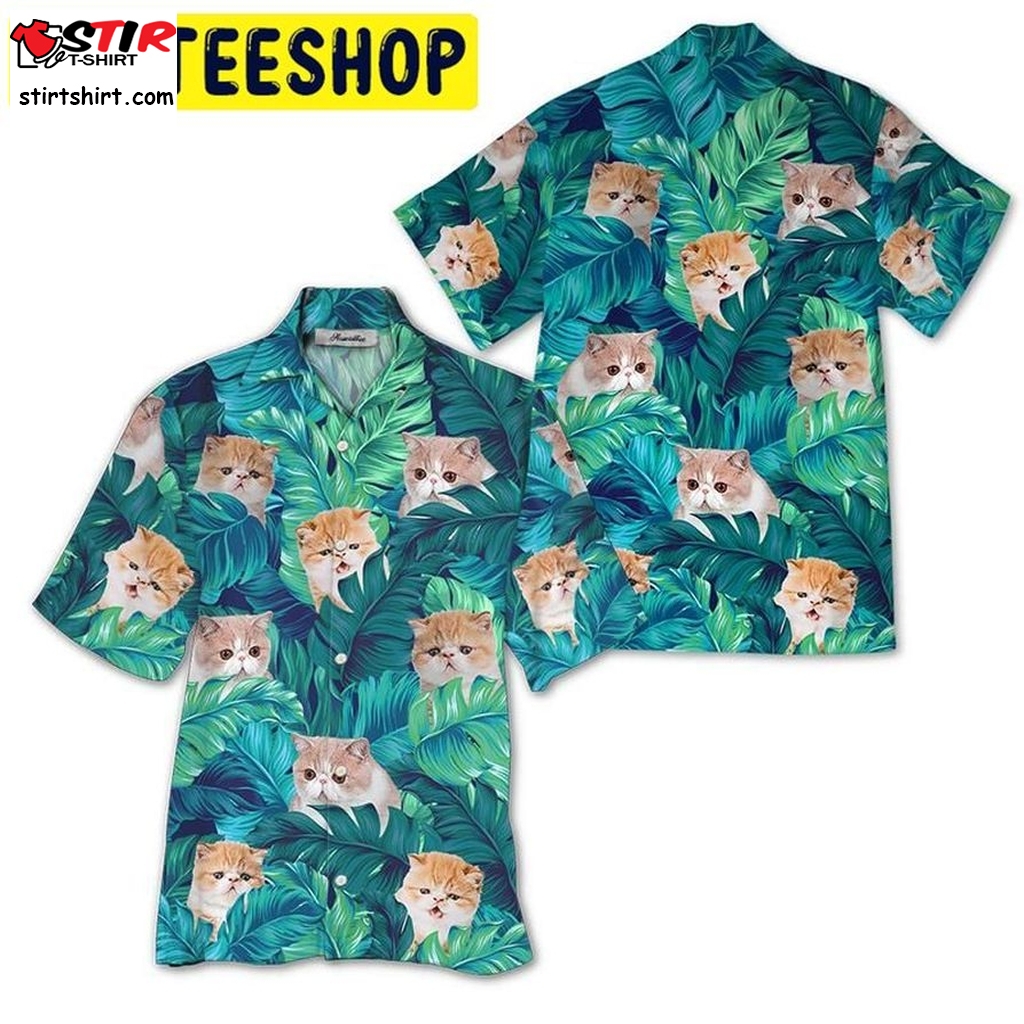Exotic Cat Hawaiian Shirt   Tuxedo