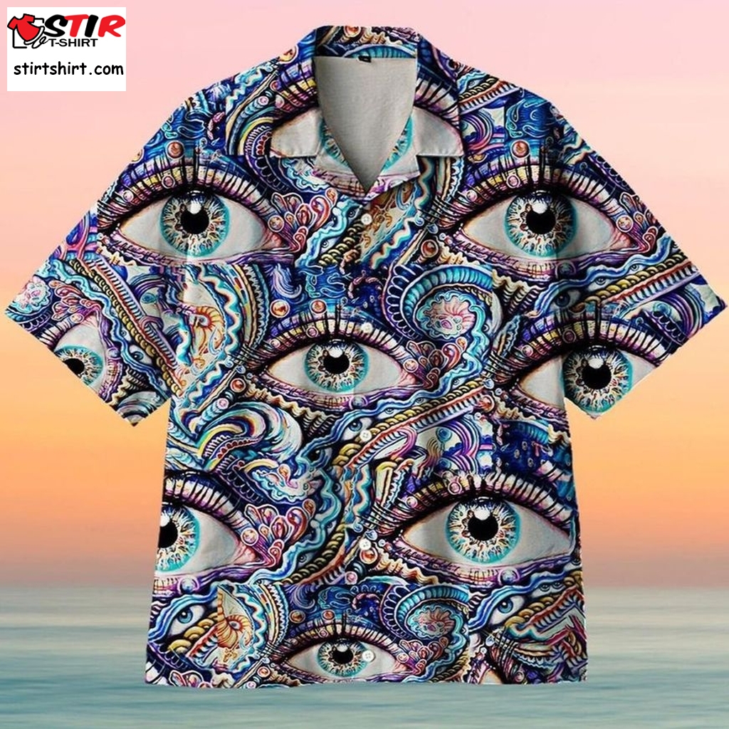 Eye Psychedelic Reflection One Hawaiian Shirt  One Piece 