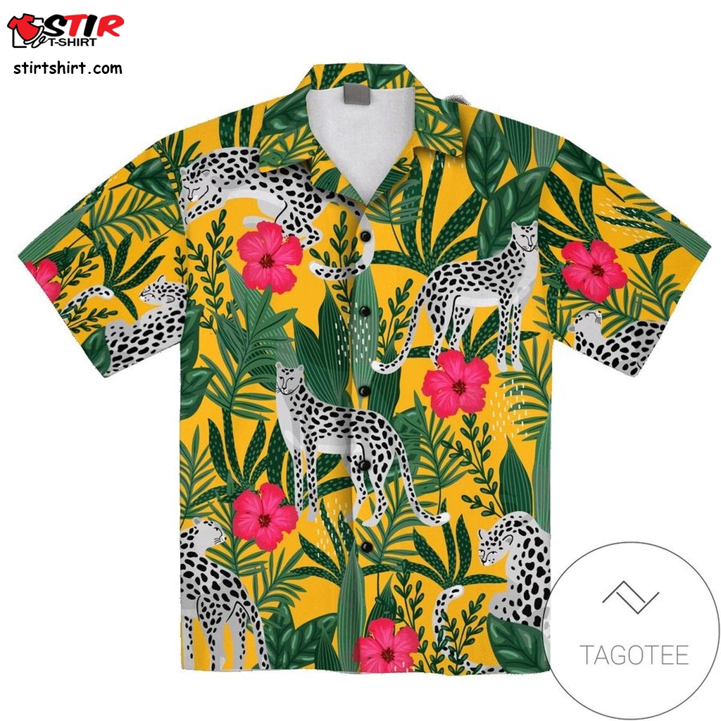 Find African Floral Leopard Pattern Flowers Tropical Hawaiian Aloha Shirts   Outfit Men