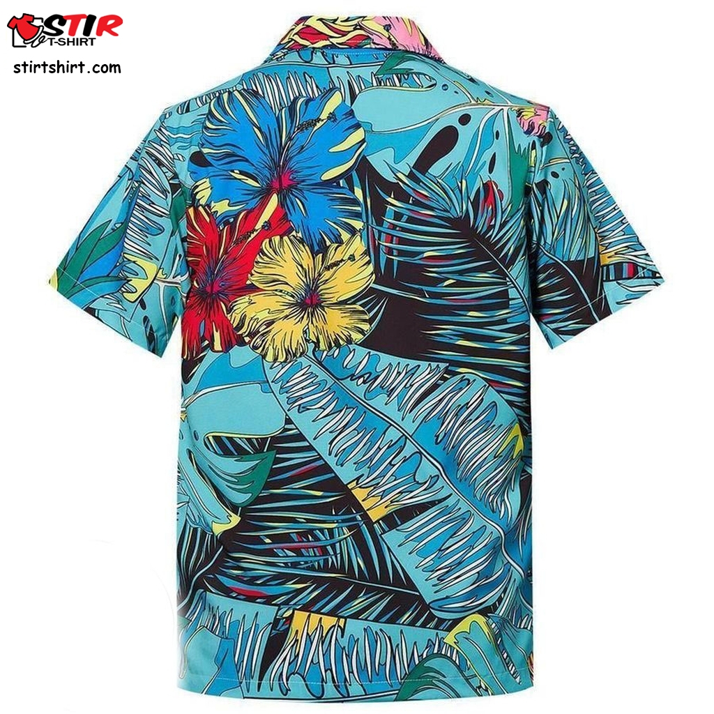 Find Mens Authentic Hawaiian Shirt 2023 Summer Flowers Leaves  Mens s