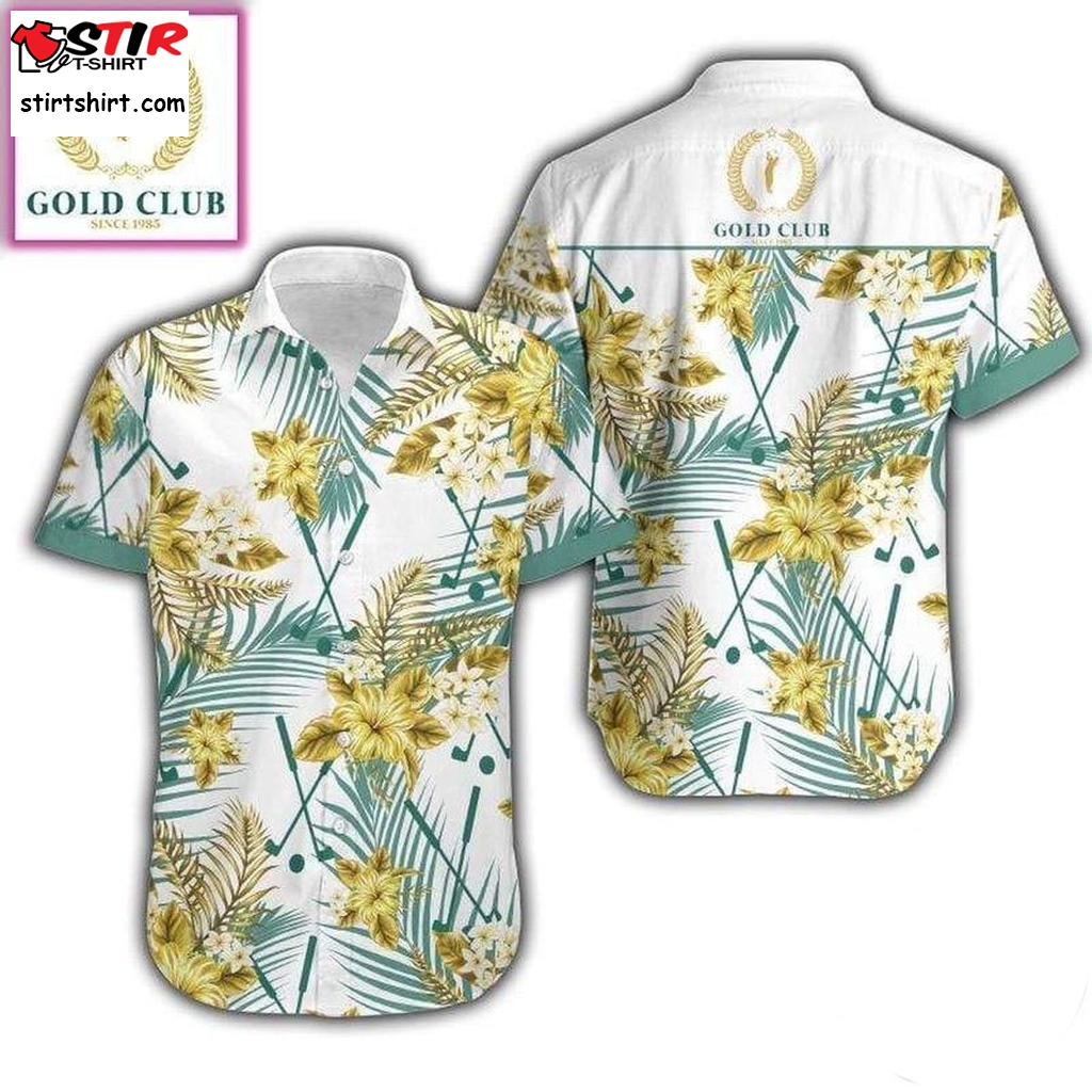 Find Simple Golf Club Unisex Hawaiian Aloha Shirts
