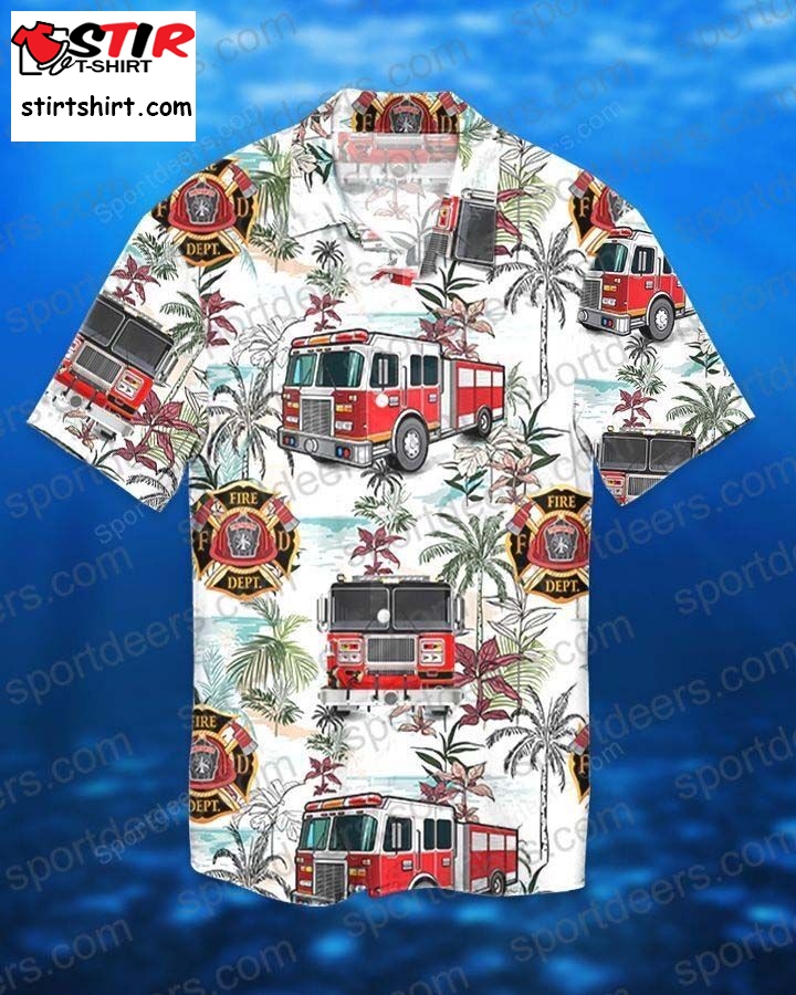 Firefighter Island Tropical Hawaiian Shirt  Luke Bryan  American Idol