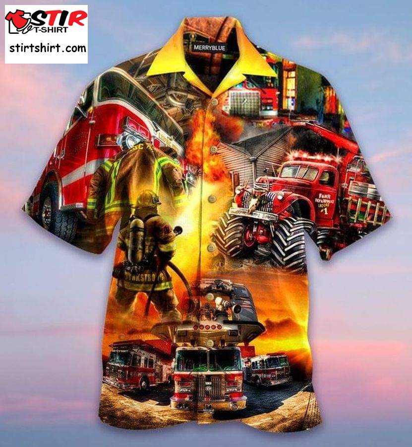 Firefighter Truck Hawaiian Shirt  Luke Bryan  American Idol