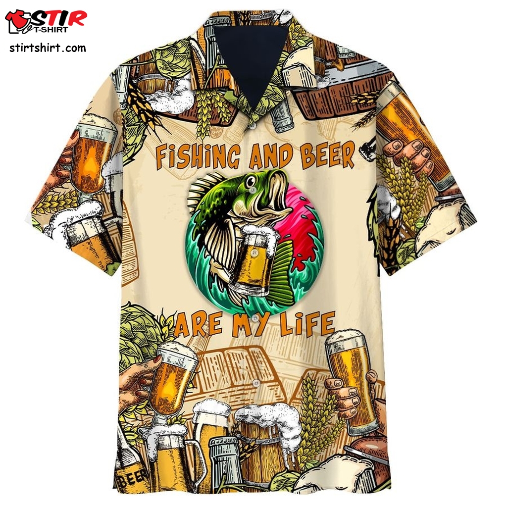 Fishing And Beer Are My Life Aloha Hawaiian Shirt   Target
