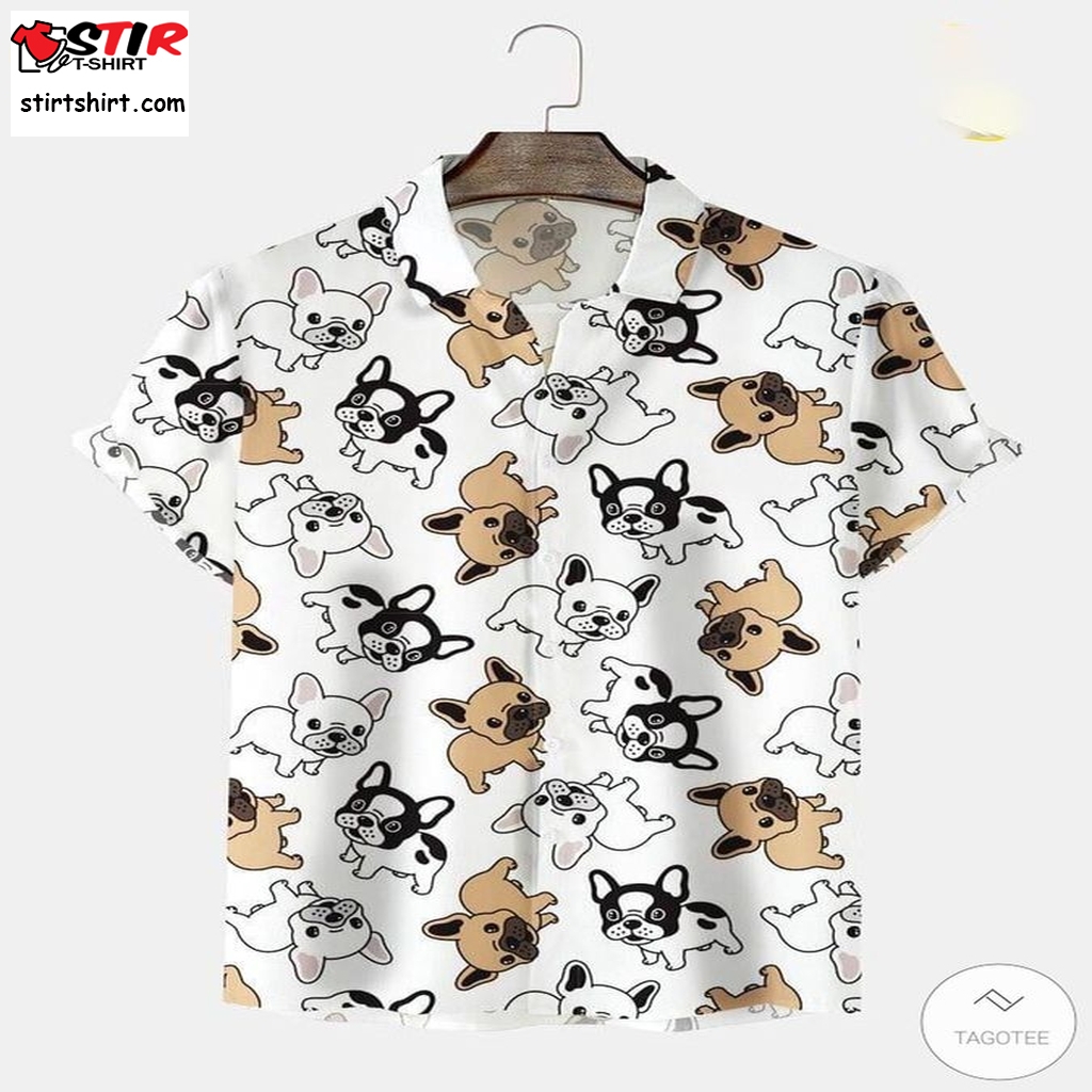 French Bulldog Frenchie Cute Hawaiian Shirt  Tommy Hilfiger 