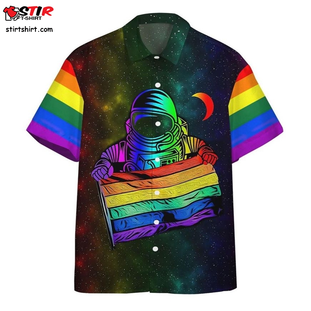 Gay Pride Astronaut Custom Hawaiian Shirt  Grim Reaper  Tattoo