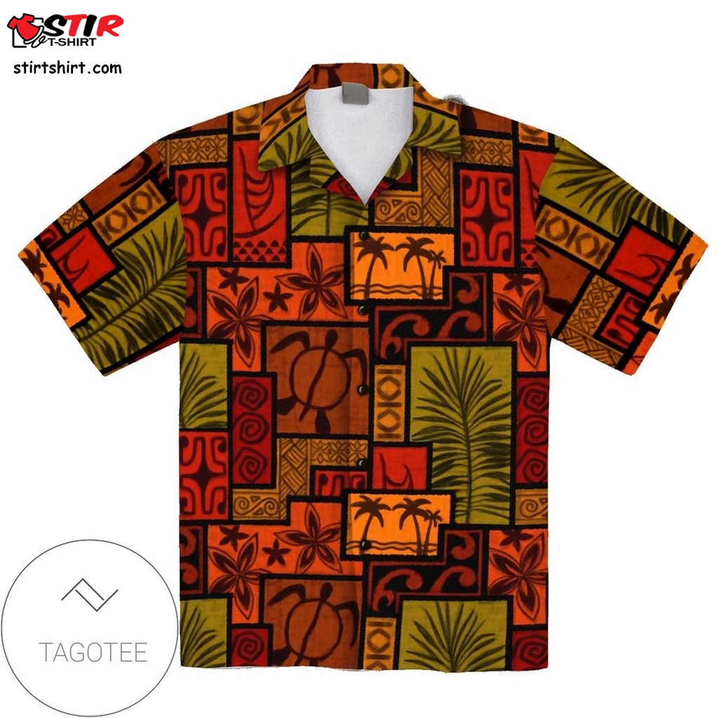 Get Here Africanpattern Turtle Tropical Hawaiian Aloha Shirts  Playboy 