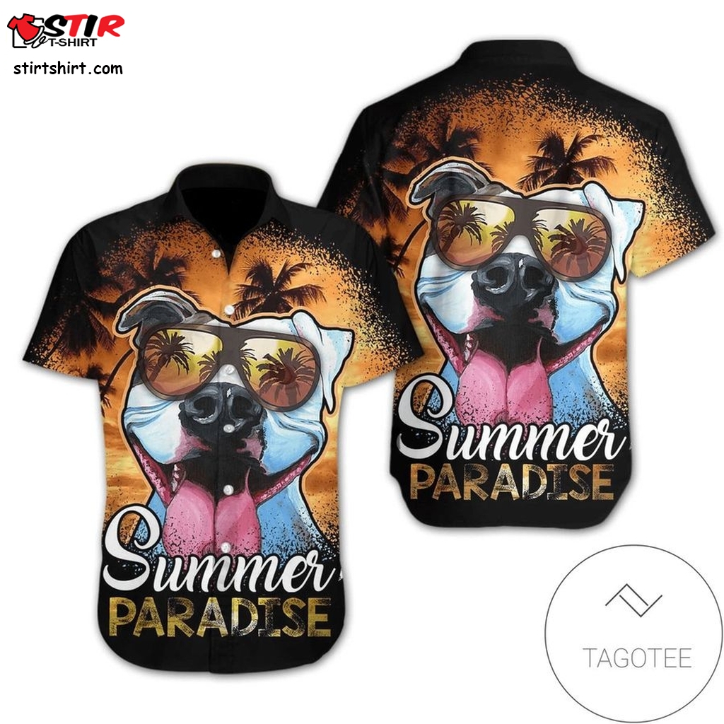 Get Now Hawaiian Aloha Shirts Pitbull Summer Paradise V   Outfit Women's