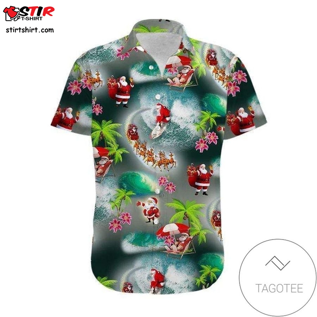 Get Now Hawaiian Aloha Shirts Santa Beach Christmas   Outfit Women's