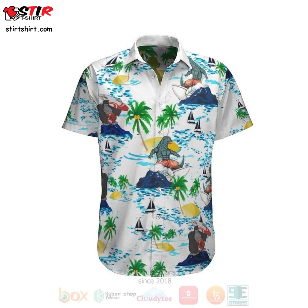 Godzilla Vs Kong Hawaiian Shirt    Godzilla 