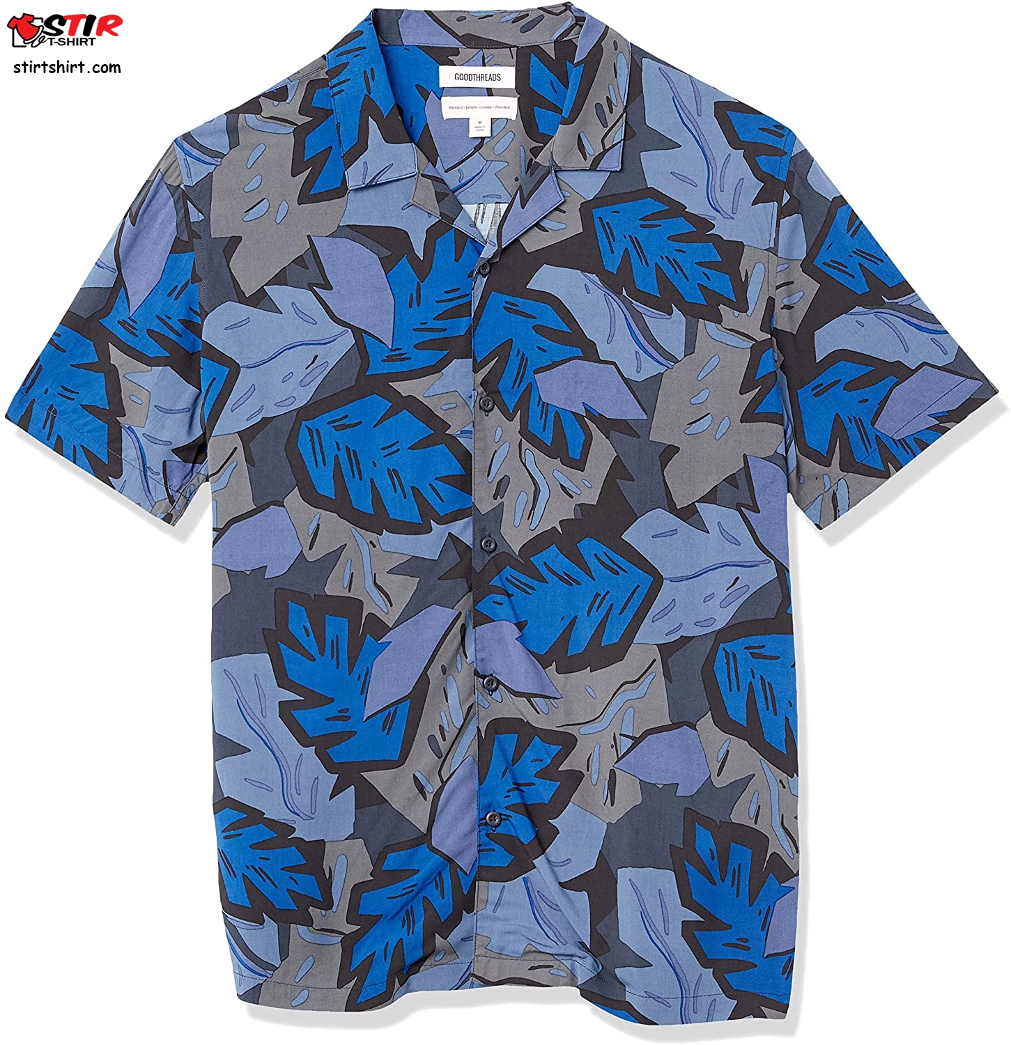 Goodthreads Standard Fit Short Sleeve Camp Collar Hawaiian Shirt  Stussy 