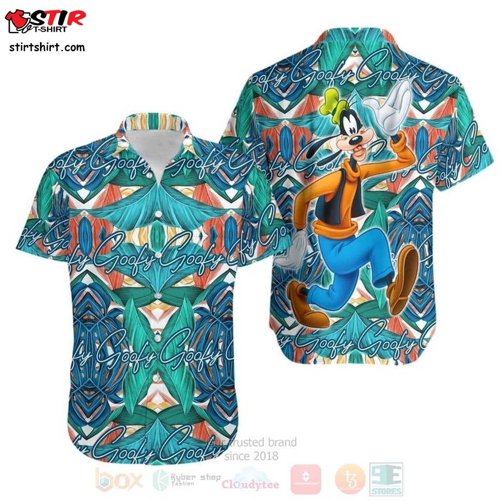 Goofy Cartoon Character Summer Hawaiian Shirt    Pierre Cardin 