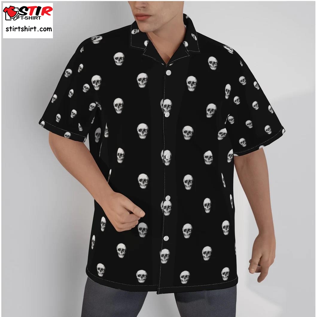 Goth Skull Pattern Men_S Hawaiian Shirt  Goth 