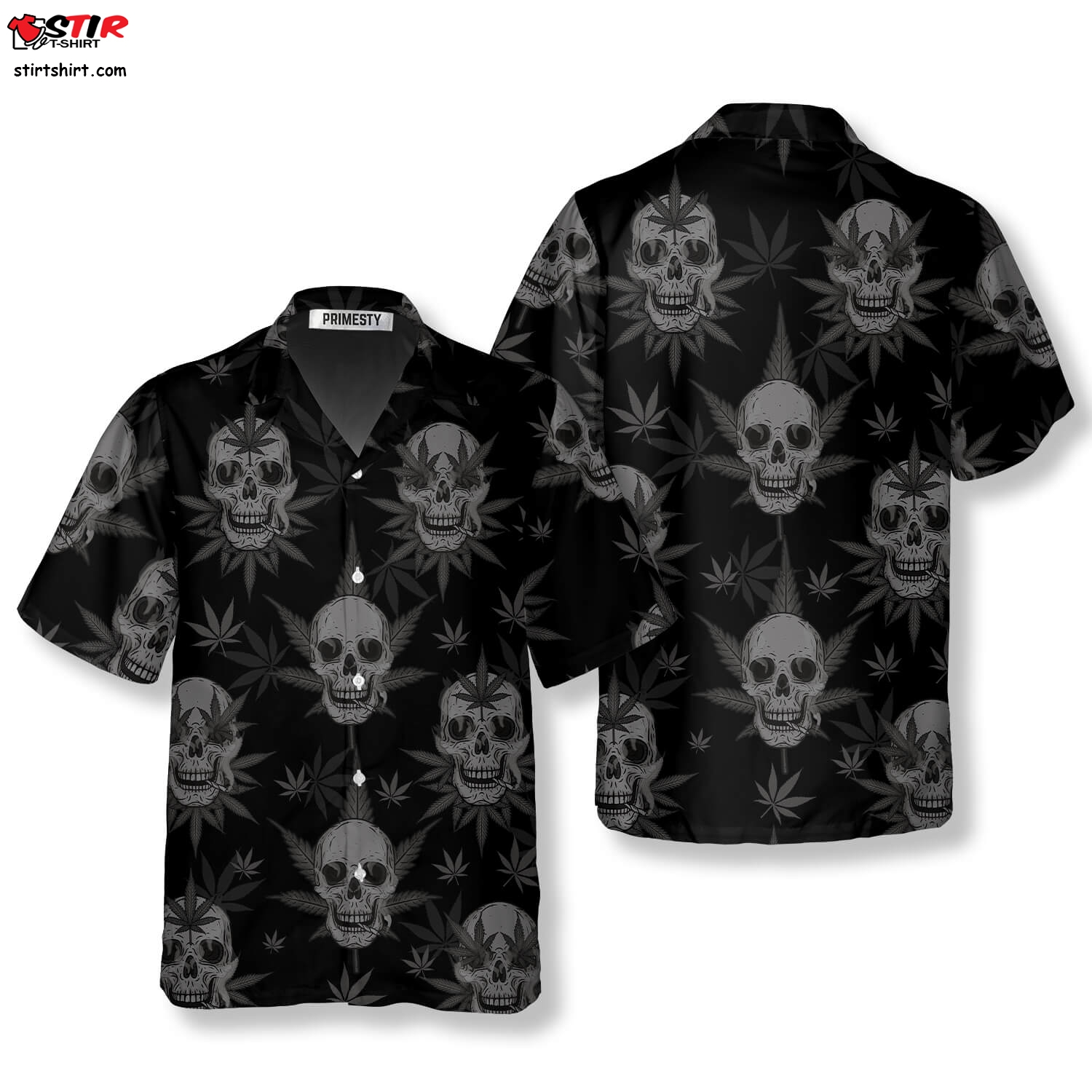 Goth Skull Weed Skull Shirts For Men Skull Hawaiian Shirt  Goth 