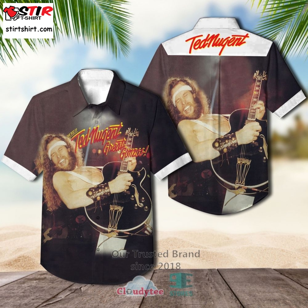 Great Gonzos Ted Nugent Hawaiian Shirt     Material