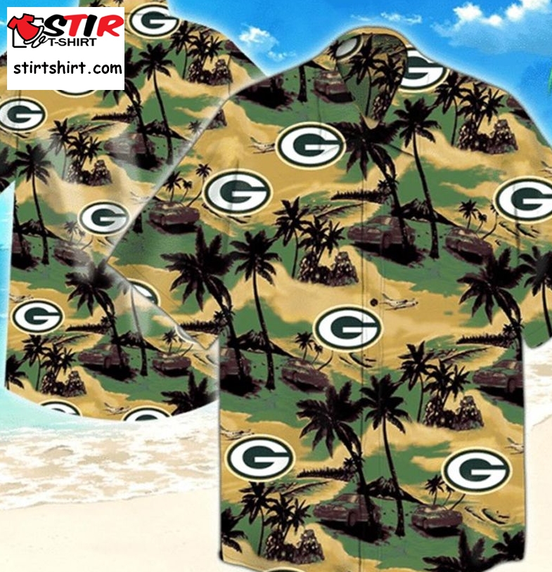 Green Bay Packers 1 Hawaiian Graphic Print Short Sleeve Hawaiian Shirt  Green Bay Packers 