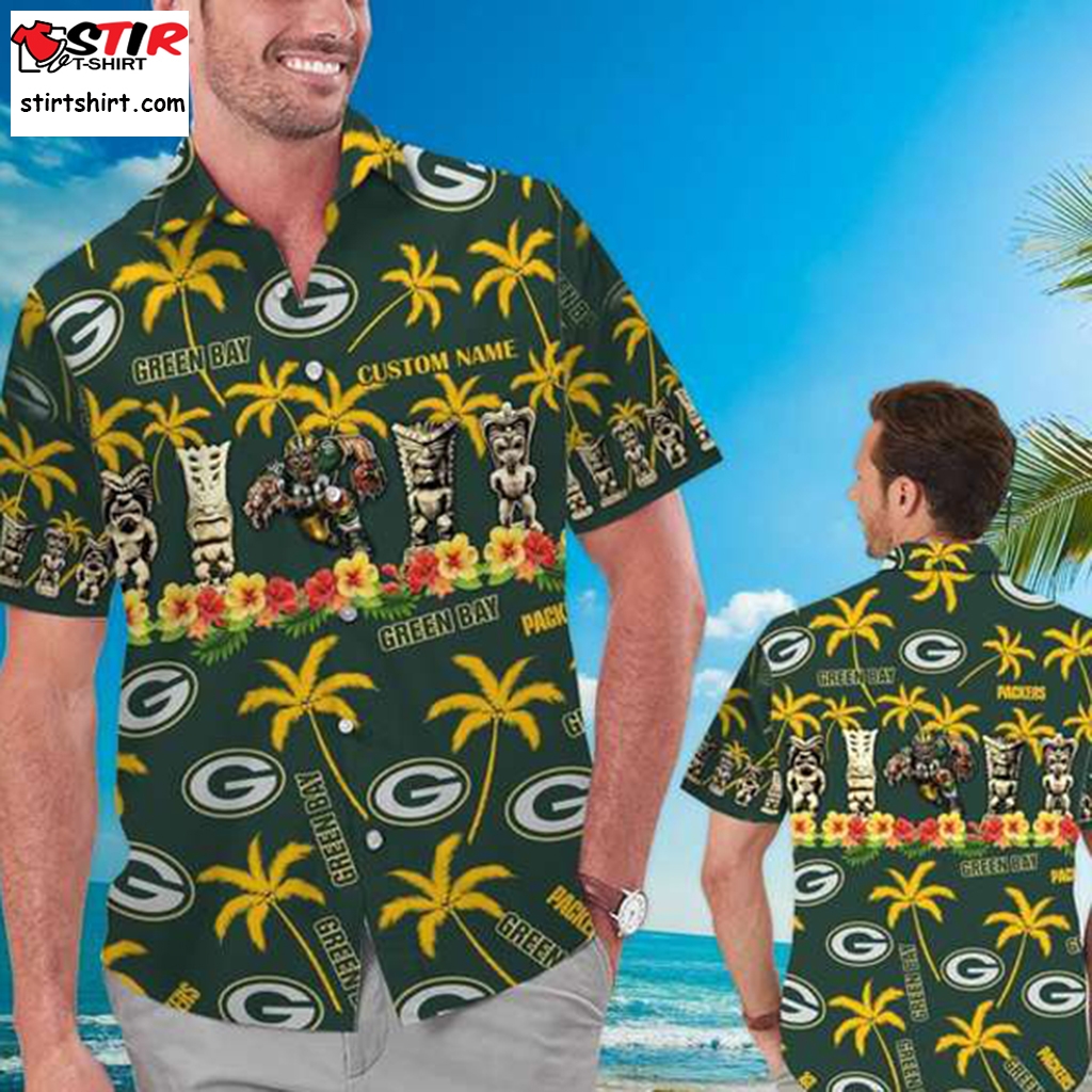 Green Bay Packers Custom Name Hawaiian Shirt  Packer 