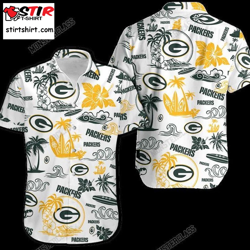 Green Bay Packers Island Hawaiian Shirt Short  Green Bay Packers 