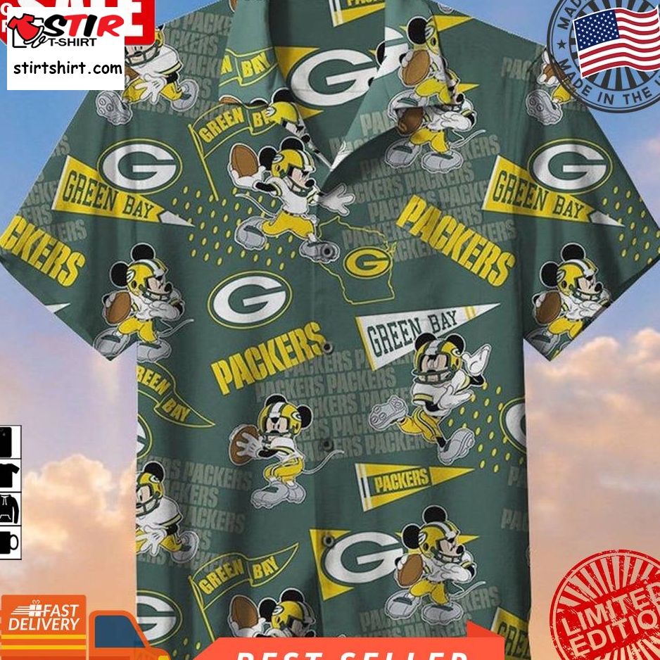 Green Bay Packers Mickey Hawaiian Shirt Nfl  Green Bay Packers 