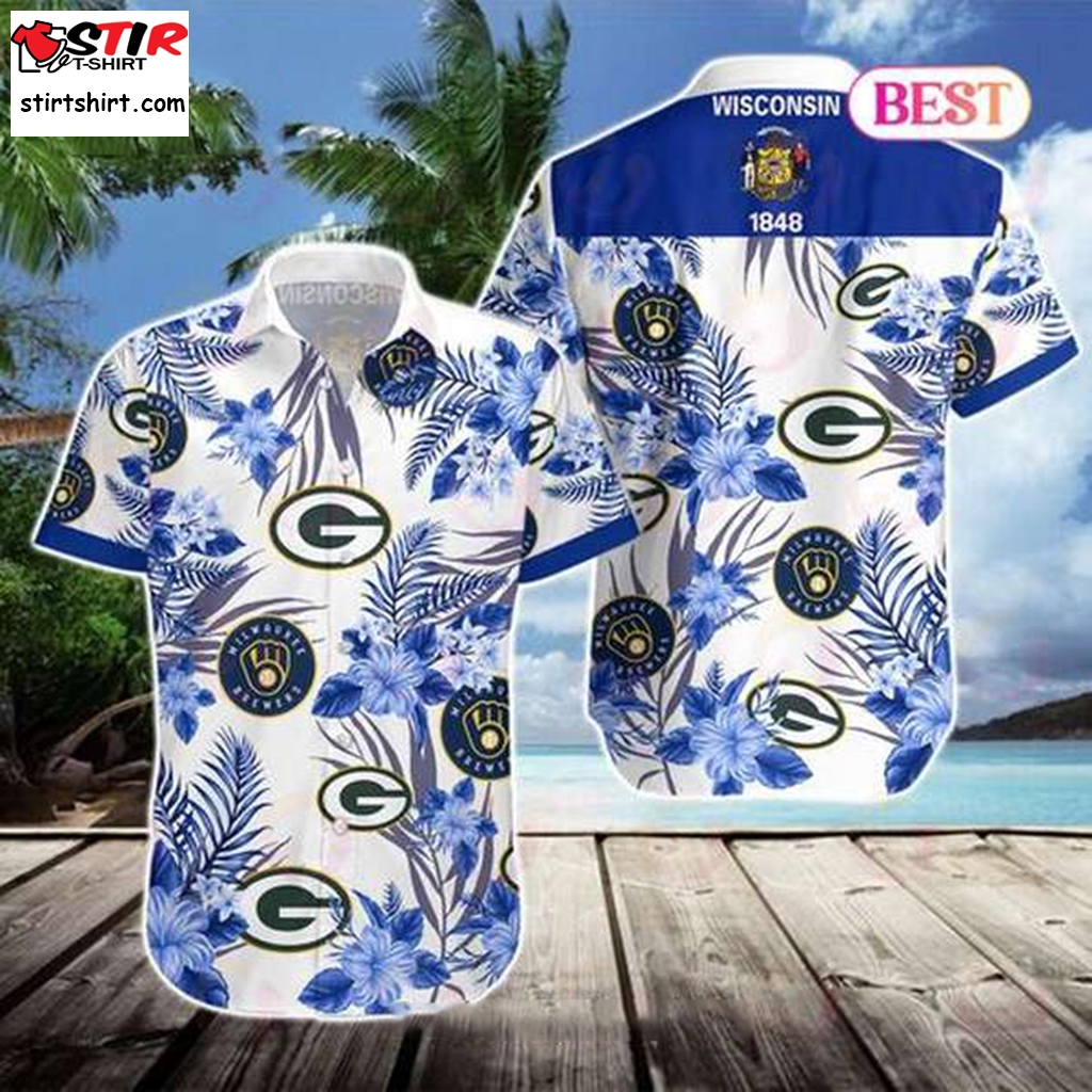 Milwaukee Brewers Hawaiian Shirt Men Women - T-shirts Low Price