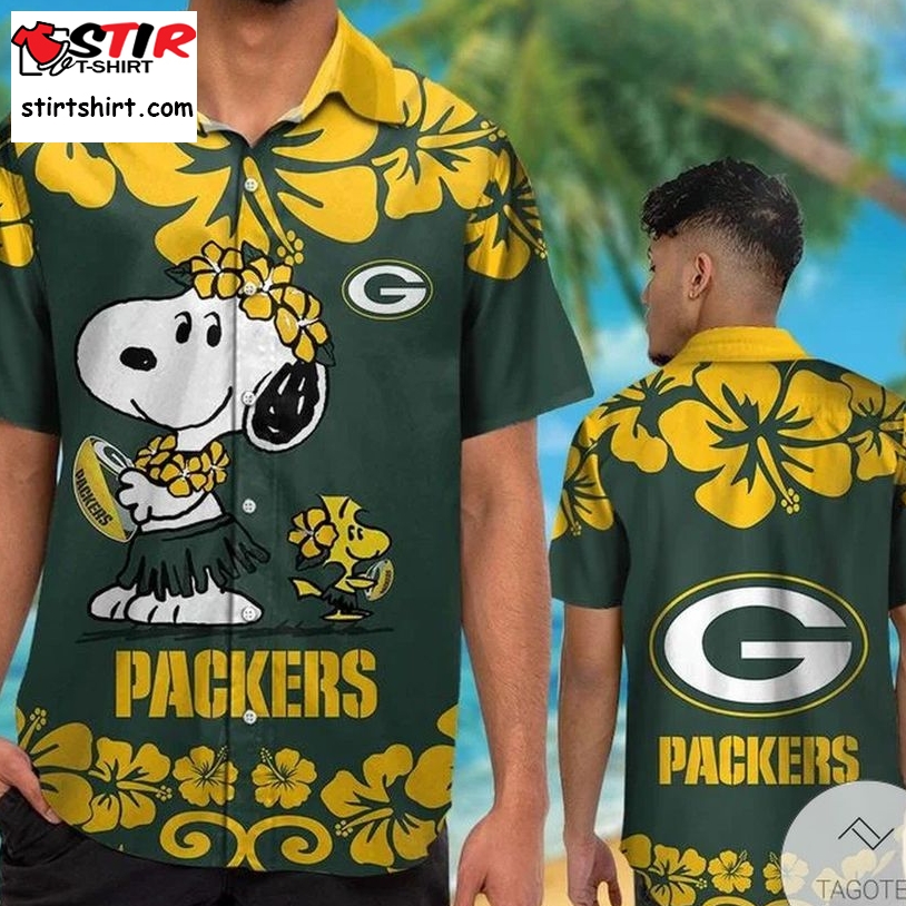 Green Bay Packers  Snoopy Hawaiian Shirt  Green Bay Packers 