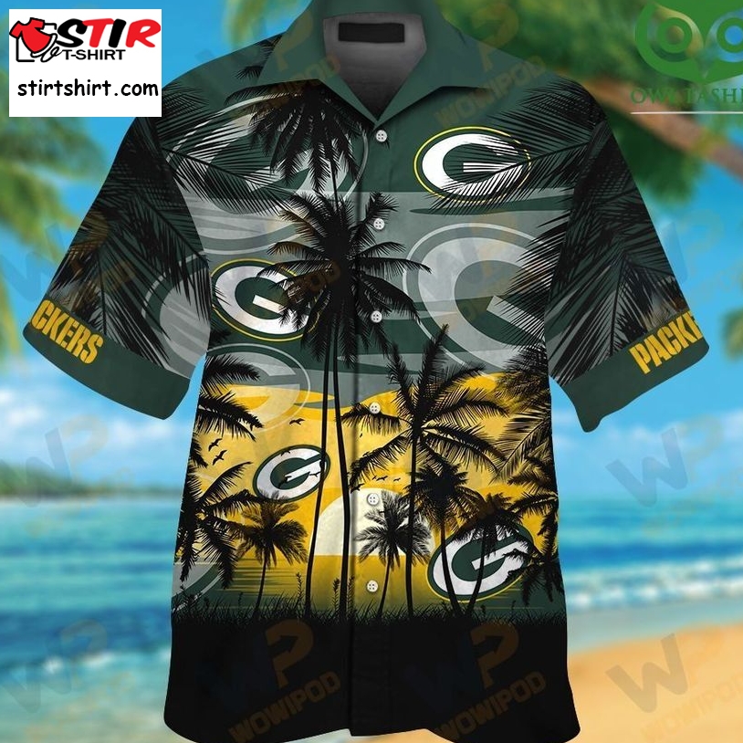Green Bay Packers Tropical Hawaiian Shirt  Green Bay Packers 