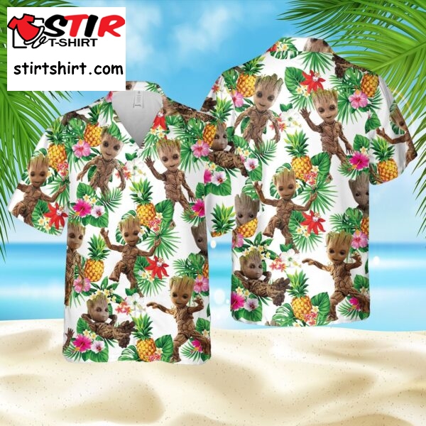 Groot Aloha Hawaian Summer Disney Hawaii Shirt  Disney s