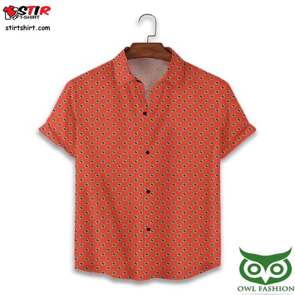 Gucci Orange With Patterns Hawaiian Shirt Shorts  Adam Sandler 