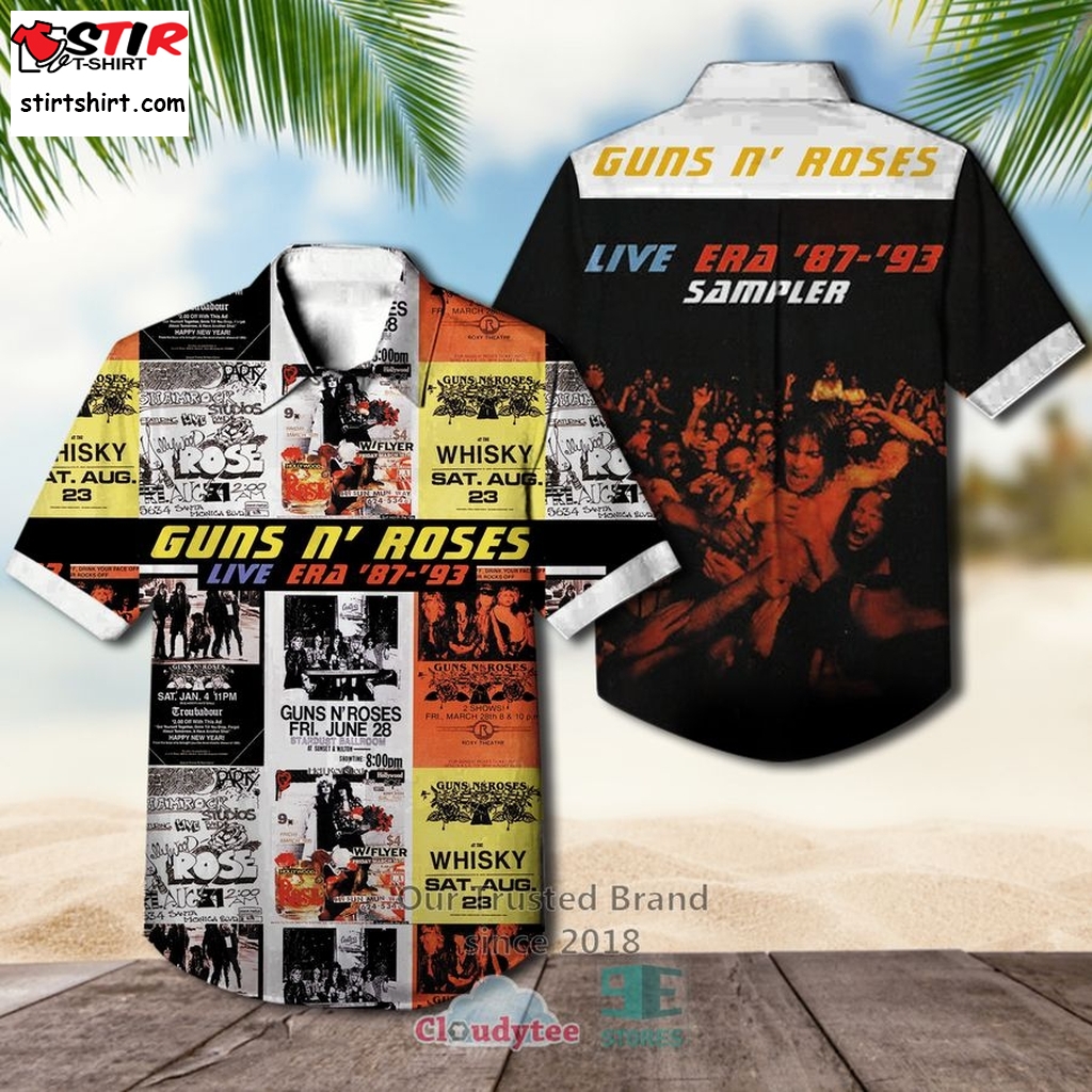 Guns N' Roses Band Live Era '87'93 Album Hawaiian Shirt    Gun 
