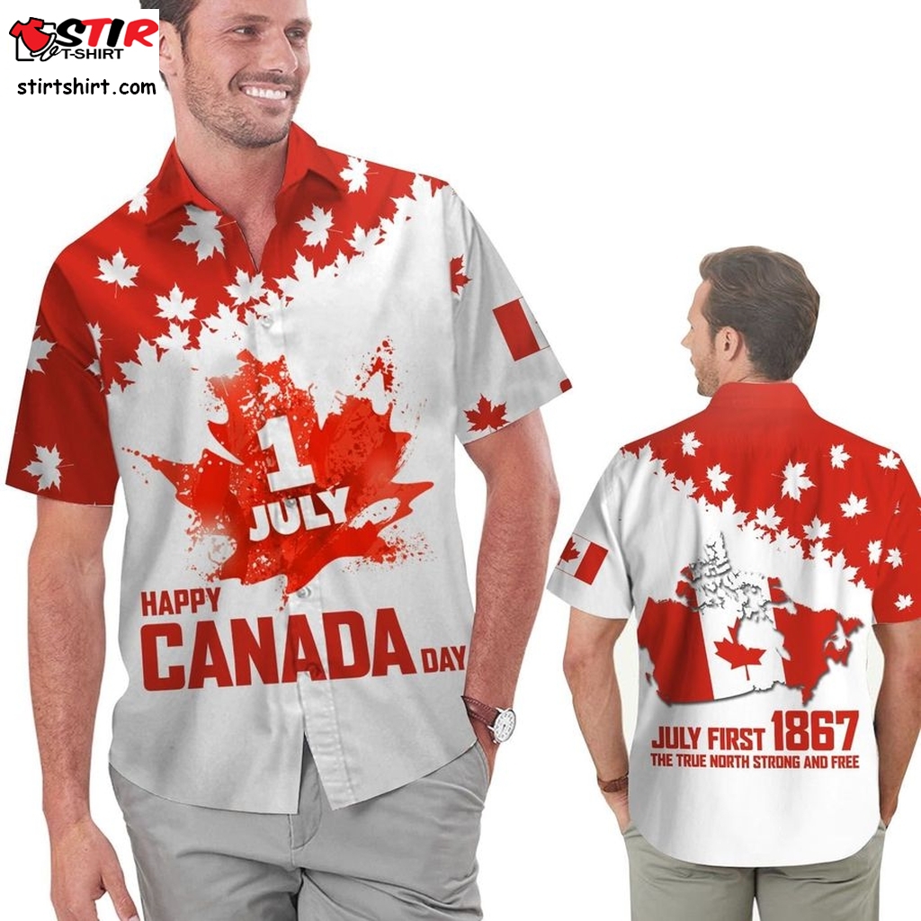 Happy Canada Day July First 1867 Hawaiian Shirt For Men For Canadians  Spicoli 