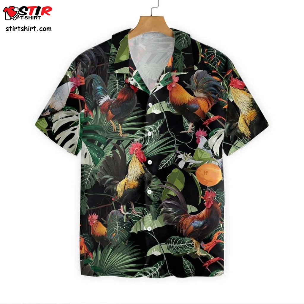 Happy Rooster Hawaiian Shirt  Rooster Top Gun 