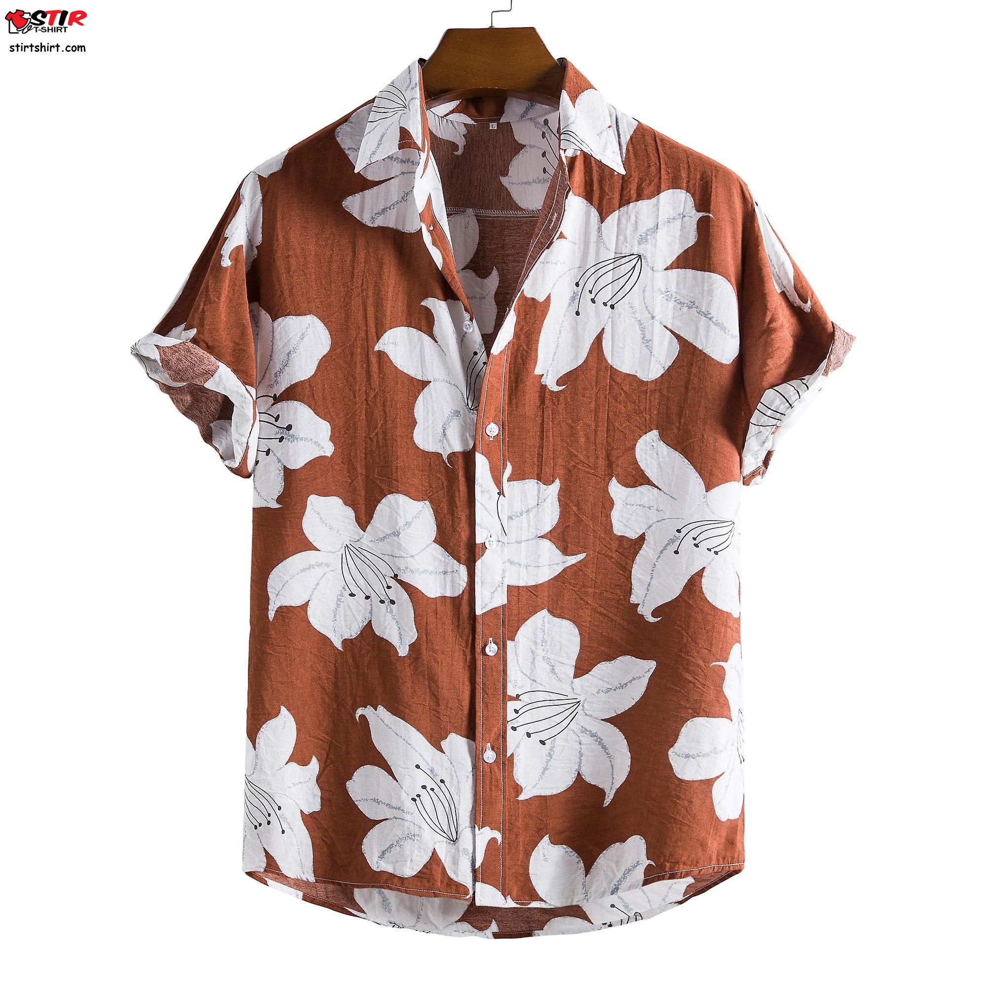 Hawaii Beach Shirts Aloha Summer Hawaiian Short Sleeve T Shirt  Mens Hawaiian T Shirt