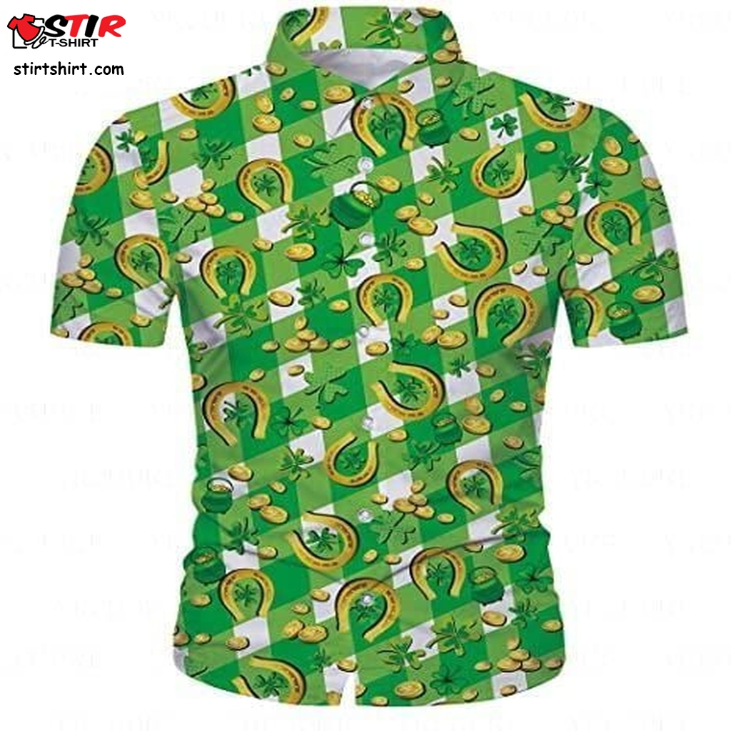 Hawaii Shirt Amazing Shamrock And Gold Pattern Saint Patrick Green Hawaiian Aloha Shirts Zx3034  Volcom 