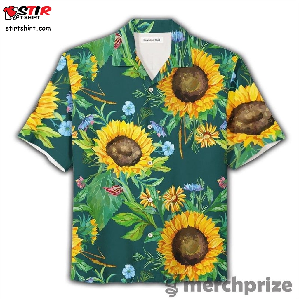 Hawaii Shirt Sunflower Floral Tropical Hawaiian Aloha Shirts Zx0619 