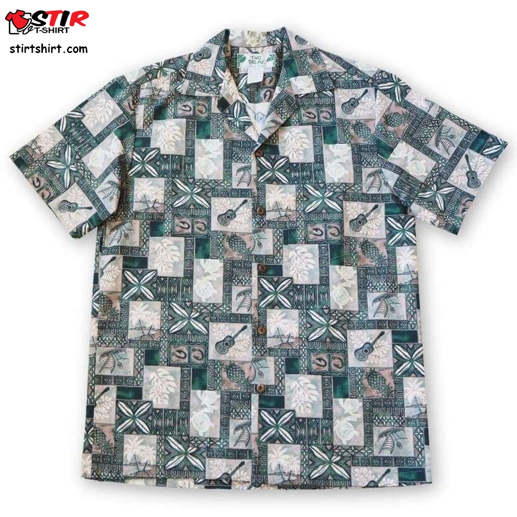 Hawaii Shirt Tropic Vision Green Zx9029    Hawaiian Shirts Green