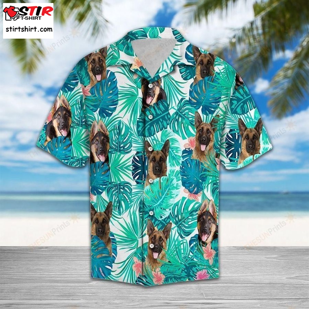 Hawaii Shirt Tropical German Shepherd  Zx6417   With Corgis