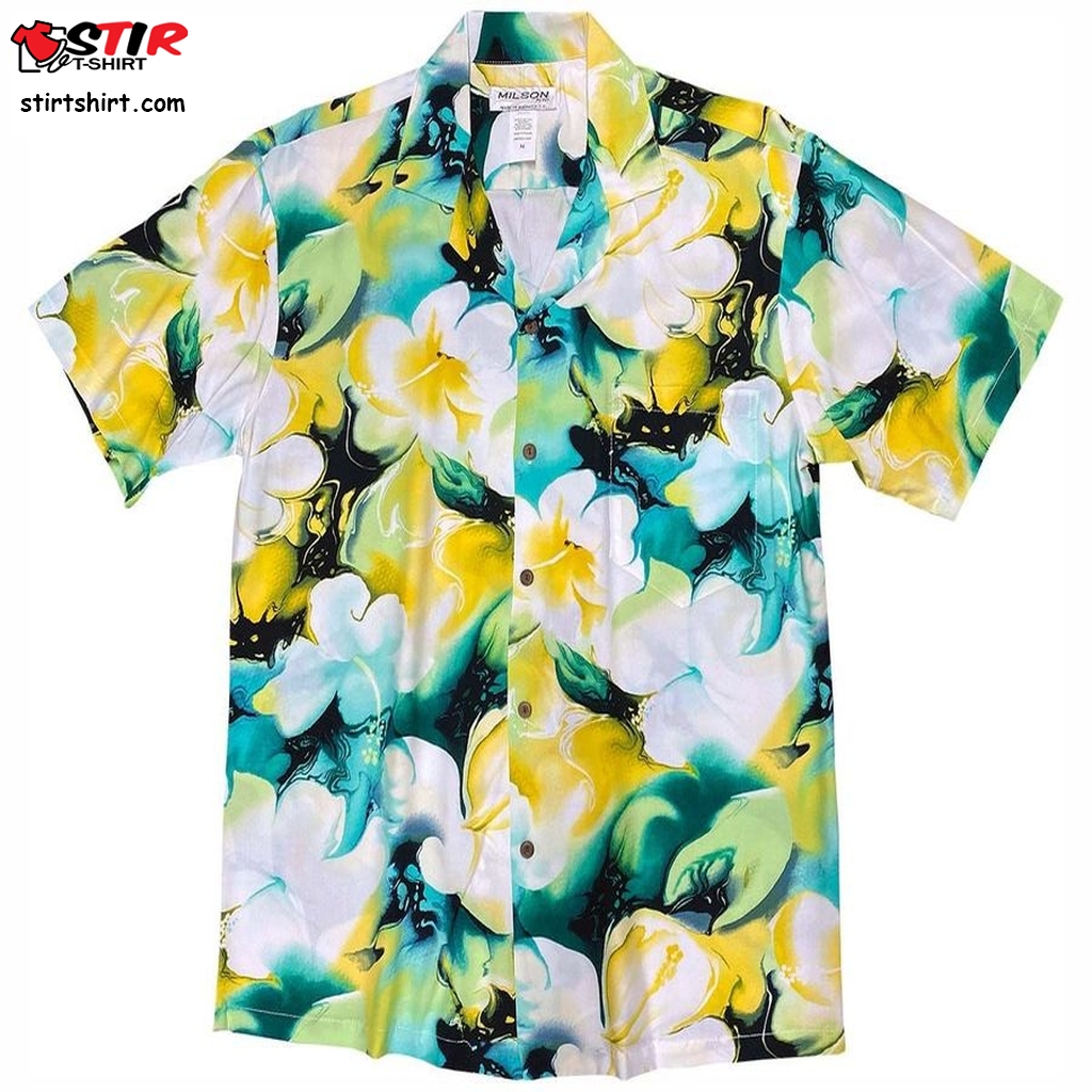 Hawaii Shirt Water Flower Yellow  Zx8486  Gengar 