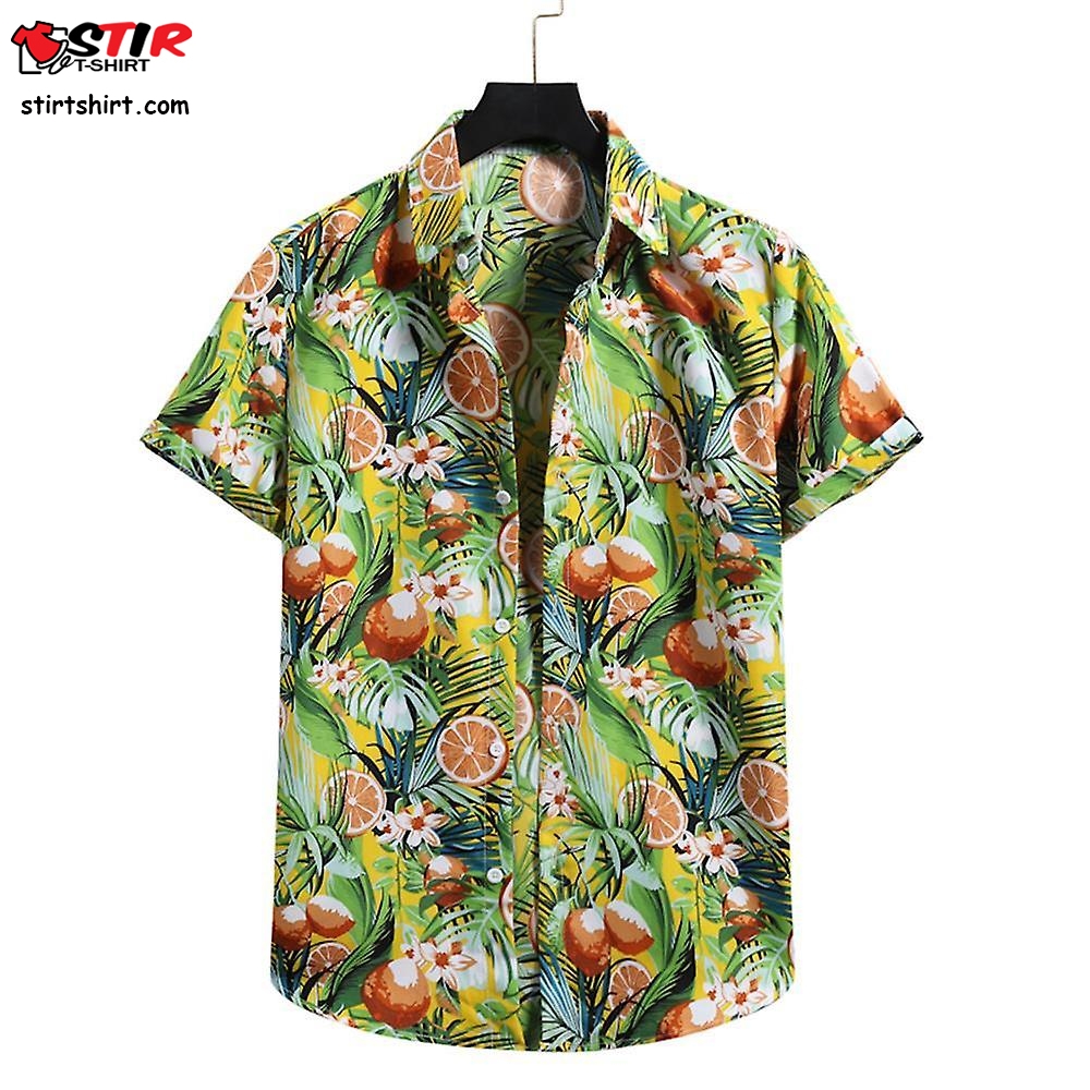 Hawaii Shirts Aloha Summer Beach Floral Hawaiian T Shirt  Mens Hawaiian T Shirt