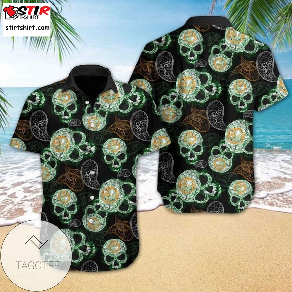 Hawaiian Aloha Shirts Skull Paisley  Paisley 