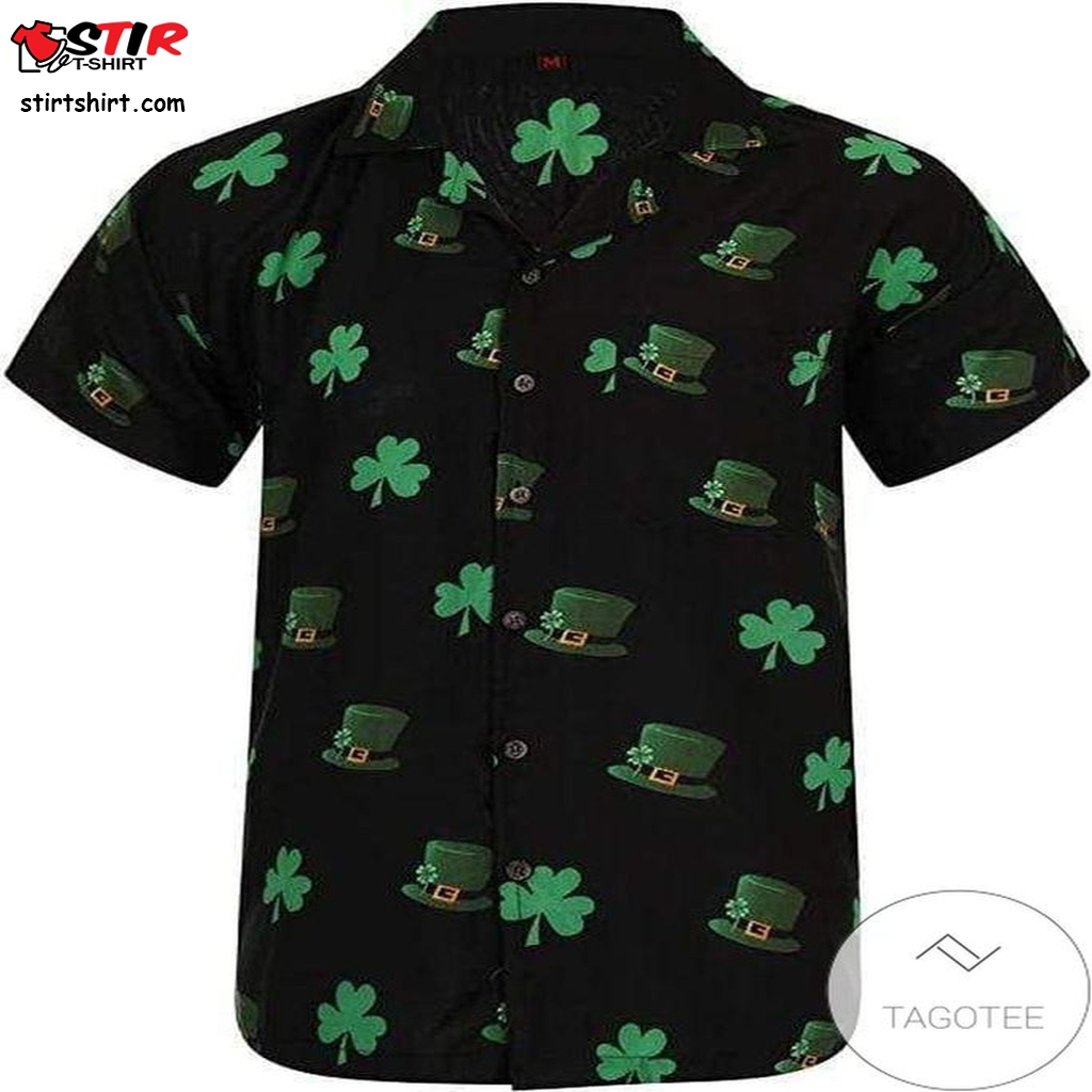 Hawaiian Aloha Shirts St Patricks Day Irish Clover Leaf  St Louis Blues 
