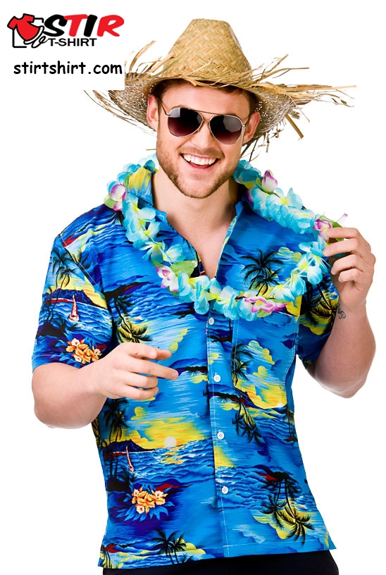Hawaiian Blue Palm Trees Shirt Costume  Whataburger 