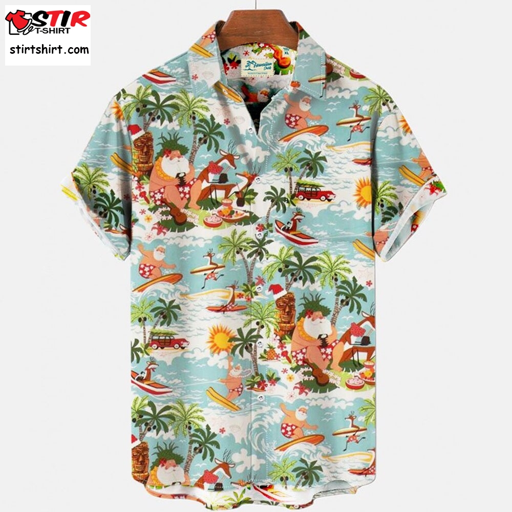 Hawaiian Shirts For Unisex Fashion Comfortable Unisex Short Sleeve Tops Beach Travel Surf Casual Shirts   Unisex