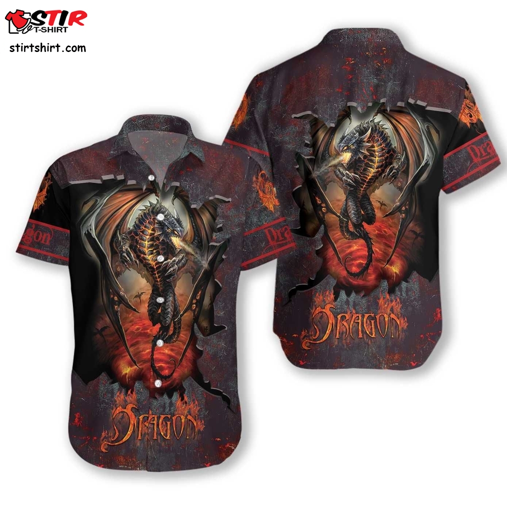 Hell Fire Dragon Ez05 2710 Hawaiian Shirt  Oversized 