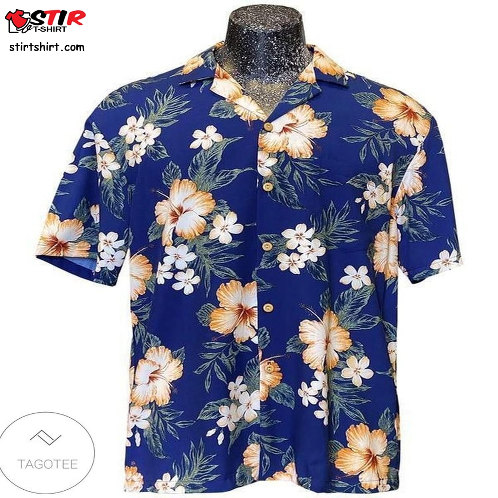 Hibiscus Resort Navy Hawaiian Shirt  Magikarp 