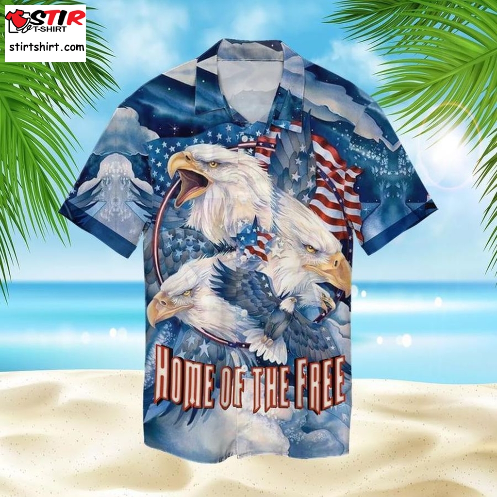Home Of The Free Hawaiian Shirt Ladies Hawaiian Shirts Gift Shirts, Graphic Tee