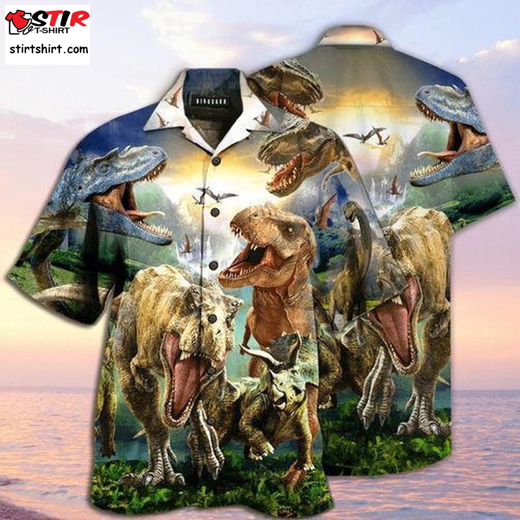 Honor Dinosaur In The Jurassic Period Hawaiian Shirt Ladies Hawaiian Shirts Funny Shirts