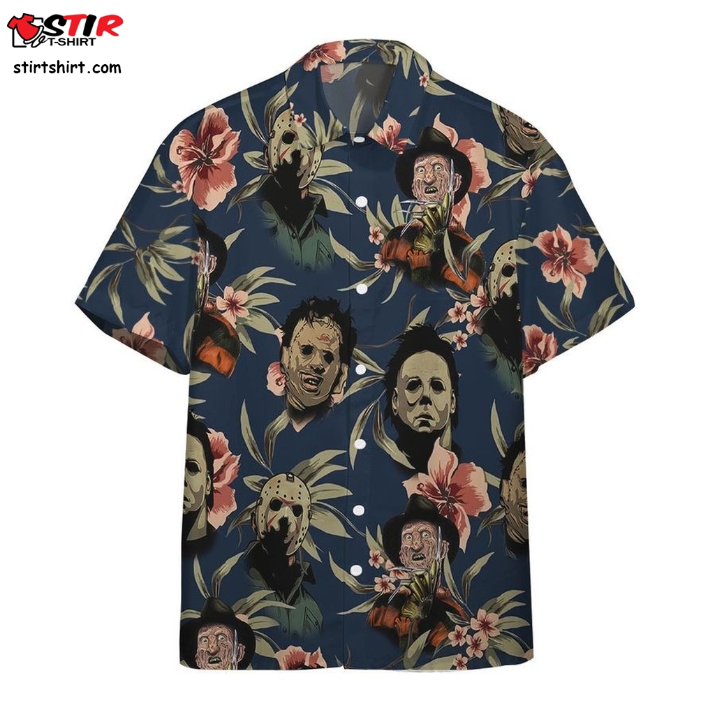 Horror Movies 3D All Over Print Summer Button Design For Halloween Hawaii Shirt  Crown Royal 