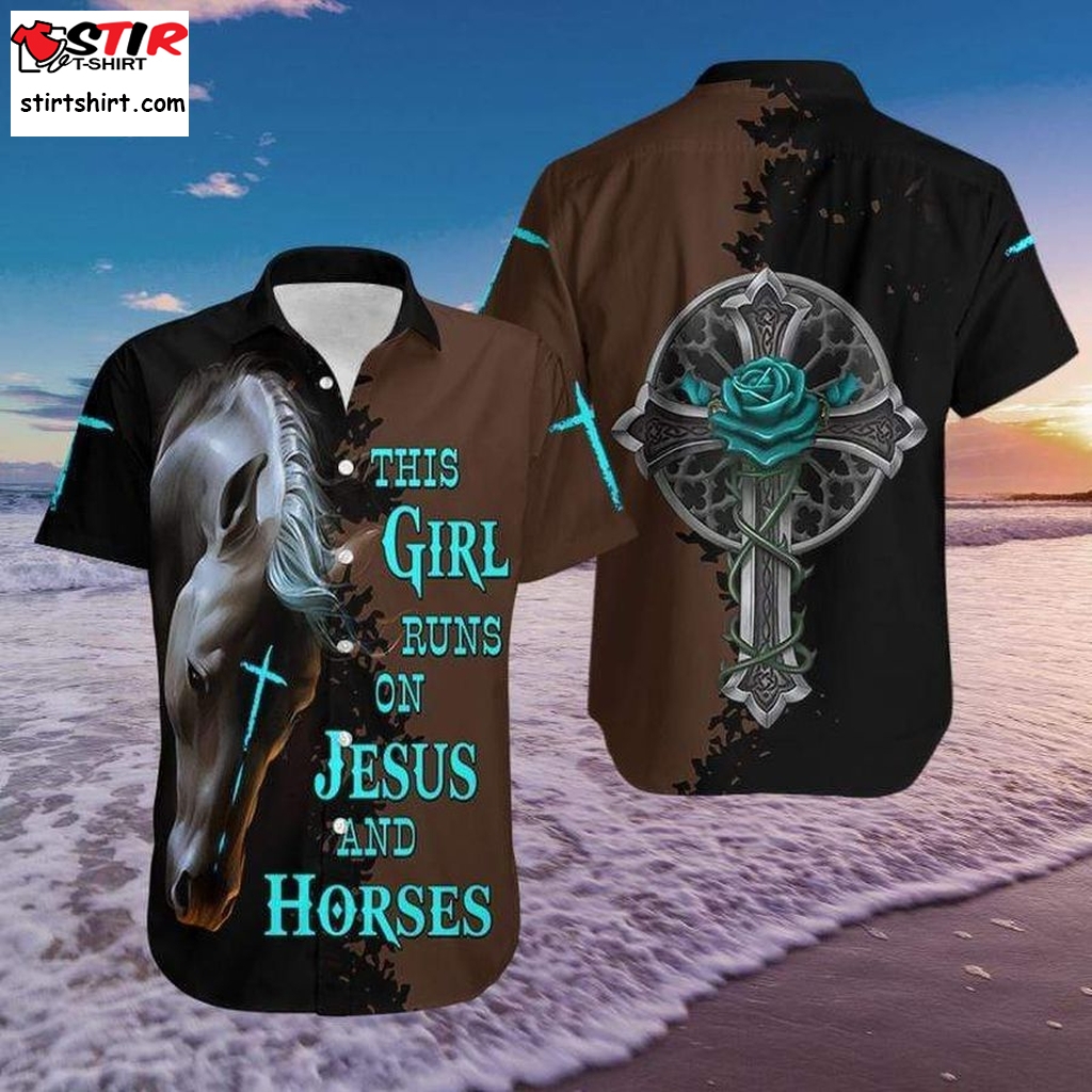 Horse Cross This Girl Hawaiian Shirt Ladies Hawaiian Shirts Gift Shirts, Graphic Tee