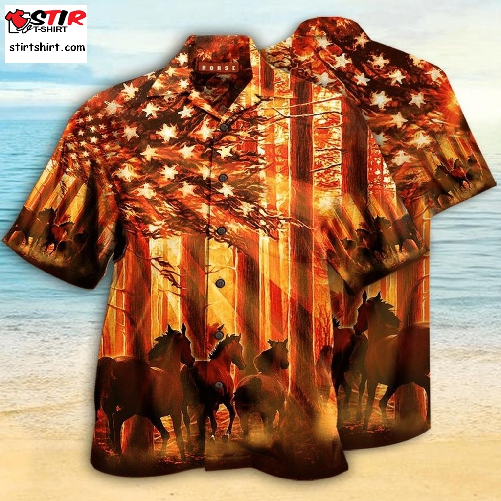 Horse Hawaiian Shirt Pre12855, Ladies Hawaiian Shirts, Gift Shirts, Graphic Tee  Ladies s